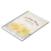 Gele narcissen viering van het leven begrafenis notitieboek (Linkerzijde)