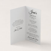 Gele narcissen voorjaarsbegrafenis Gebed Visitekaartje (Binnen)