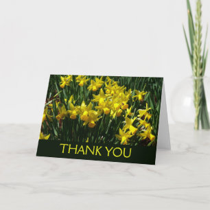 Gele narcissen vrolijke lentebloemen bedankkaart