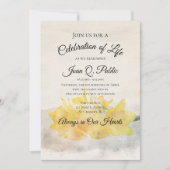 Gele narcissen Waterverf Viering van het Leven Kaart (Voorkant)