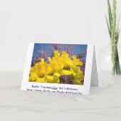 Gele Narcissen Wenskaarten Aangepaste Lente Feestdagen Kaart (Achterkant)