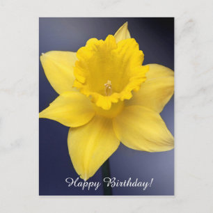 Gele Narcissus Bloemen waterverf Briefkaart