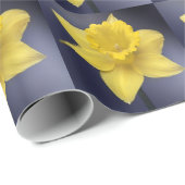 Gele Narcissus Bloemen waterverf Cadeaupapier (Rol Hoek)