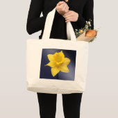 Gele Narcissus Bloemen waterverf Grote Tote Bag (Voorkant (product))
