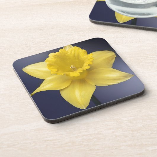 Gele Narcissus Bloemen waterverf Onderzetter (Linkerzijde)