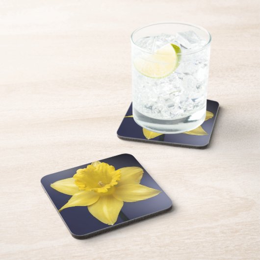 Gele Narcissus Bloemen waterverf Onderzetter (Rechterzijde)