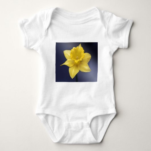 Gele Narcissus Bloemen waterverf Romper (Voorkant)