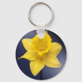 Gele Narcissus Bloemen waterverf Sleutelhanger (Voorkant)