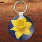 Gele Narcissus Bloemen waterverf Sleutelhanger (Voorkant)