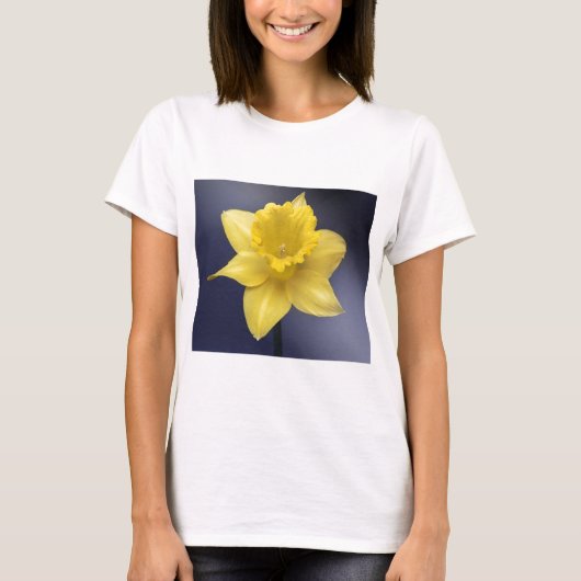 Gele Narcissus Bloemen waterverf T-shirt (Voorkant)