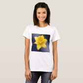 Gele Narcissus Bloemen waterverf T-shirt (Voorkant volledig)