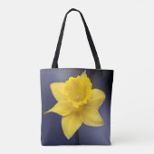 Gele Narcissus Bloemen waterverf Tote Bag (Achterkant)