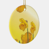 Gele Narcissus Daffodil Keramisch Ornament (Rechts)