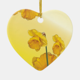 Gele Narcissus Daffodil Keramisch Ornament