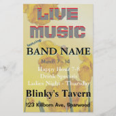 Gele Narcissus Daffodil Retro Flyer (Voorkant)