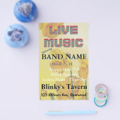 Gele Narcissus Daffodil Retro Flyer (Enkel)