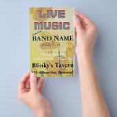 Gele Narcissus Daffodil Retro Flyer (Hand)