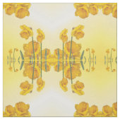 Gele Narcissus Daffodil Retro uiterlijk Stof (Swatch)