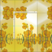 Gele Narcissus Daffodil Retro uiterlijk Stof (Delen)