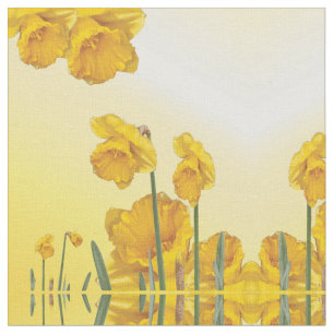 Gele Narcissus Daffodil Retro  uiterlijk Stof