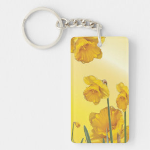 Gele Narcissus Daffodil Sleutelhanger