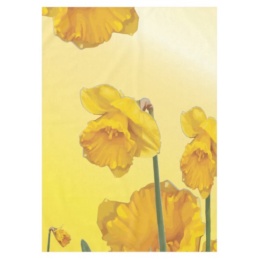 Gele Narcissus Daffodil Tafelkleed (Voorkant)