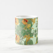 Gele Nasturtia | Antiek lithograaf 1896 Koffiemok (Center)