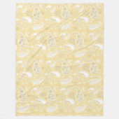 Gele Nautical Paisley Fleece Deken (Voorkant)
