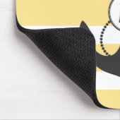 Gele Nautische Anchor Muismat (Hoek)