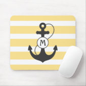Gele Nautische Anchor Muismat (Met muis)