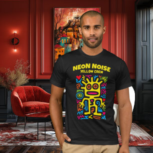 Gele Neon Alien – Funky Pop Art Karakter T-shirt