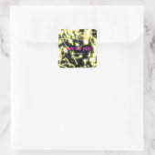 Gele neon glow stick feest sticker label (Tas)