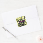 Gele neon glow stick feest sticker label (Envelop)