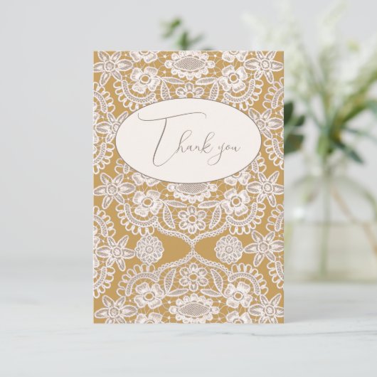  gele, nette, raceblote kaart met dank (Staand voorkant)