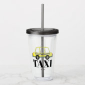 Gele New York City Taxi Cab NYC Acryl Drinkbeker (Voorkant)