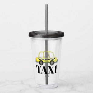 Gele New York City Taxi Cab NYC Acryl Drinkbeker