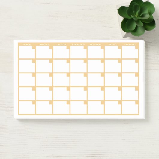 Gele niet-gedateerde Post-it notitiekalender Post-it® Notes (Kantoor)