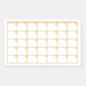 Gele niet-gedateerde Post-it notitiekalender Post-it® Notes (Voorkant)