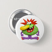Gele Nose Monster Ronde Button 5,7 Cm (Voorkant /achterkant)