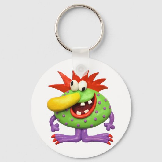 Gele Nose Monster Sleutelhanger (Voorkant)