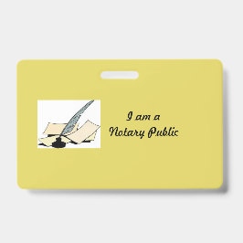 Gele Notaris Horizontaal Badge