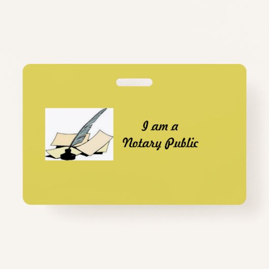 Gele Noteerbare horizontale badge (Voorkant)