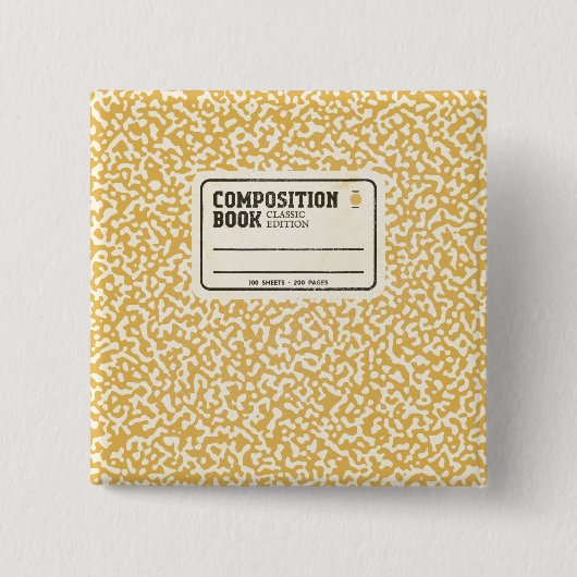 Gele Notitieboek Button (Voorkant)