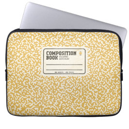 Gele Notitieboek laptophoes Laptop Sleeve