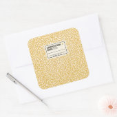 Gele Notitieboek Square Sticker (Envelop)