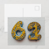 Gele Nummer 62 Ansichtkaart Briefkaart (Voorkant / Achterkant)