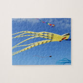 Gele octopus Kite Legpuzzel (Horizontaal)