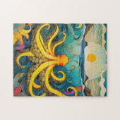 Gele octopus legpuzzel (Horizontaal)