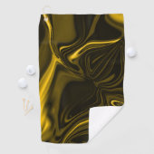 Gele of goudcurven in bruin afbeelding golfhanddoek (Insitu)