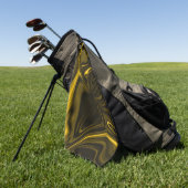 Gele of goudcurven in bruin afbeelding golfhanddoek (Groen)